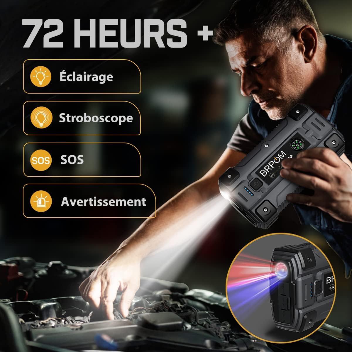 Booster Batterie Voiture Lithium 4000A | Compact et Efficace