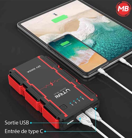 Booster Batterie Moto 1000A | Puissance Démarrage Rapide
