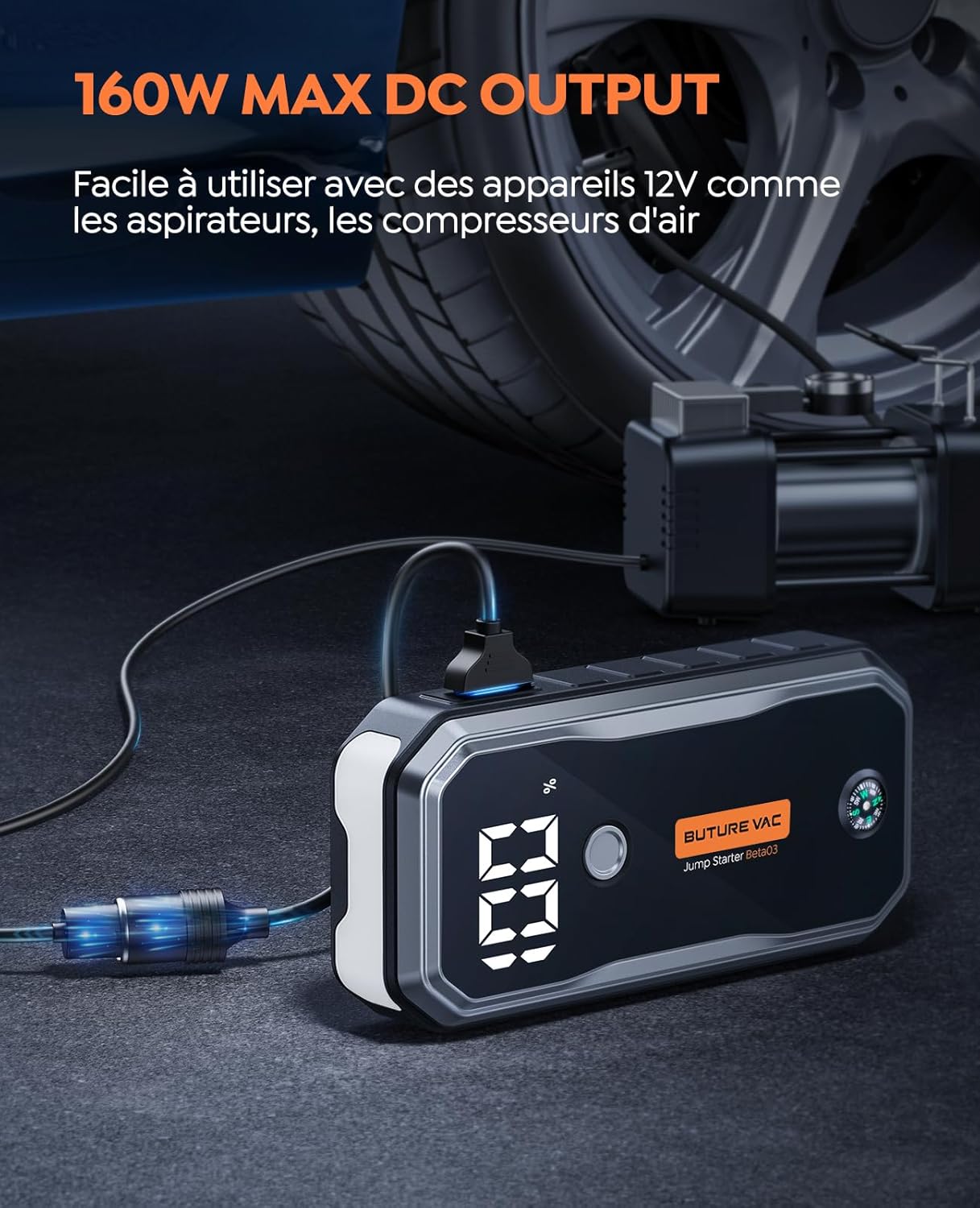 Booster Batterie Auto 6000A | Lithium Intelligent 12V
