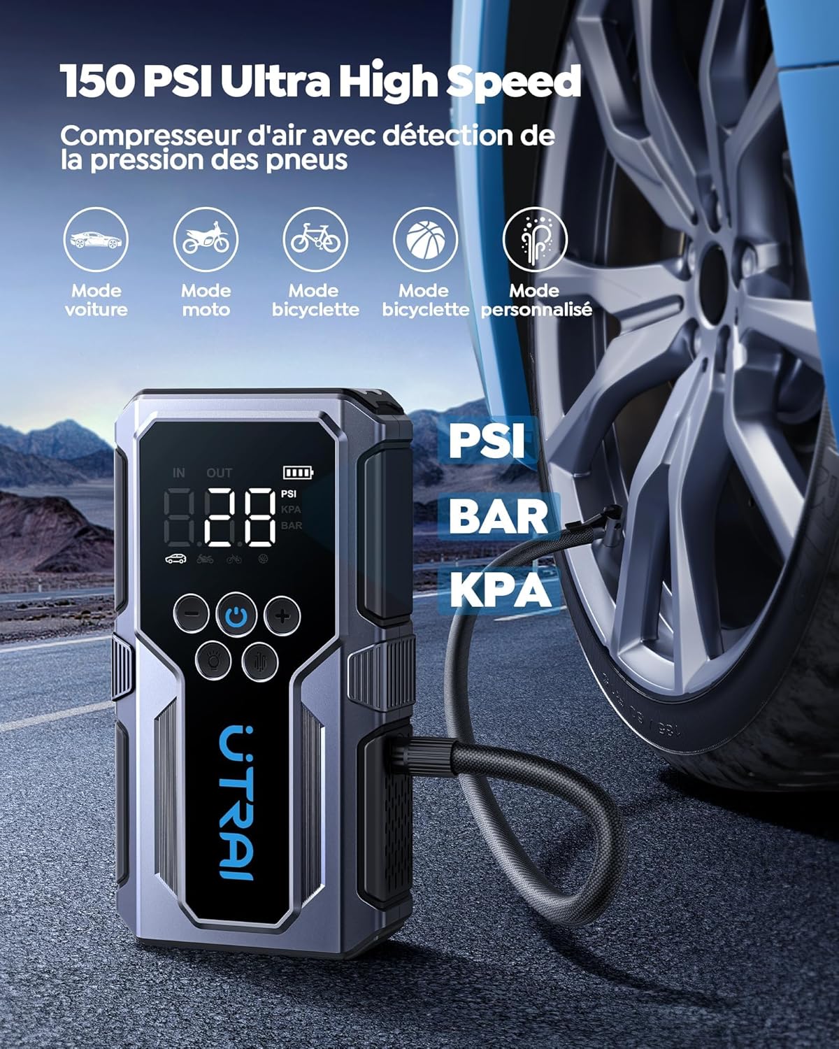 Booster Voiture Lithium 1500A | Ultra Portable et Gonfleur