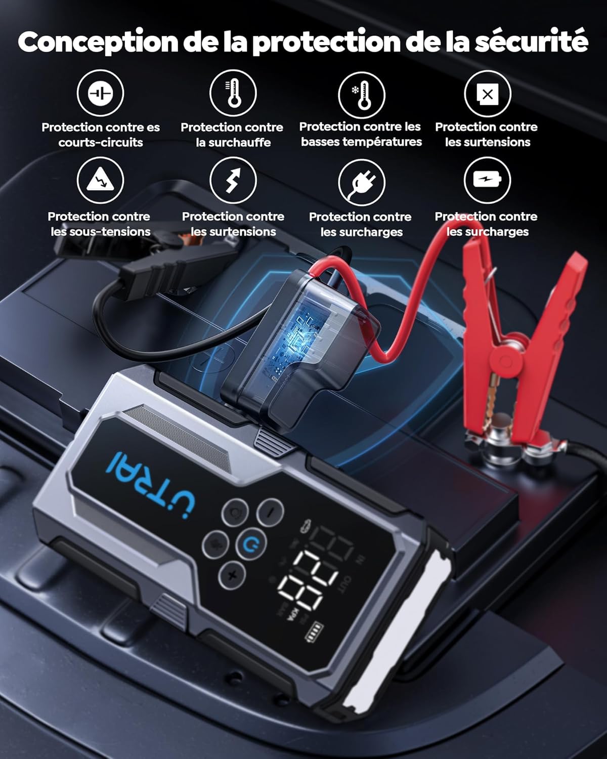 Booster Voiture Lithium 1500A | Ultra Portable et Gonfleur