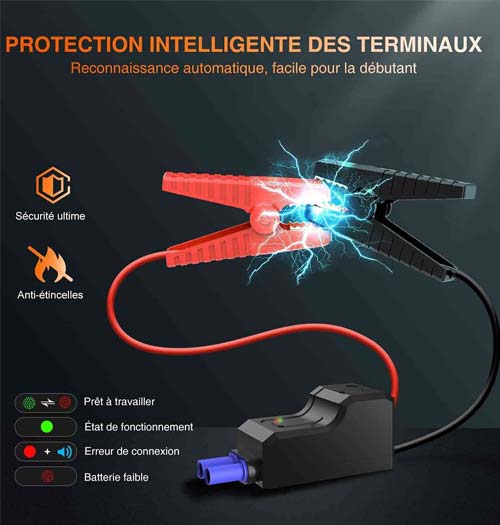Booster Batterie Moto 1000A | Puissance Démarrage Rapide