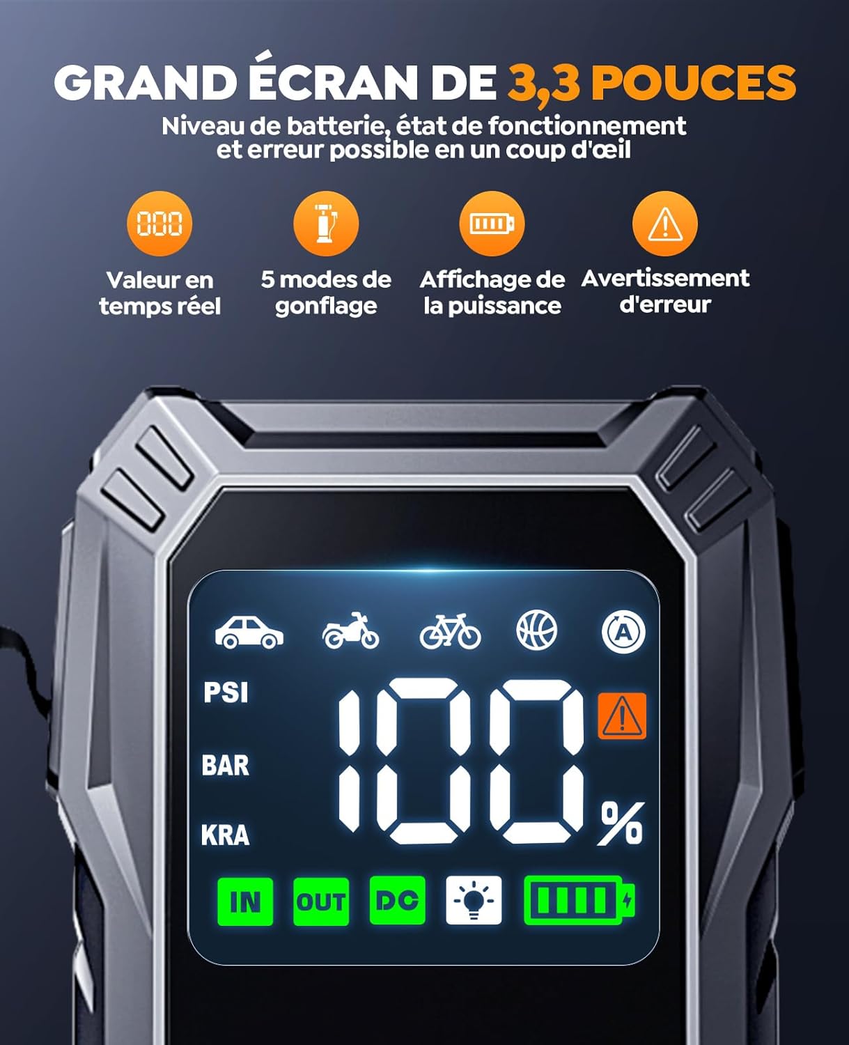 Booster Batterie Moto Lithium 5500A | Démarrage Puissant Tous Modèles
