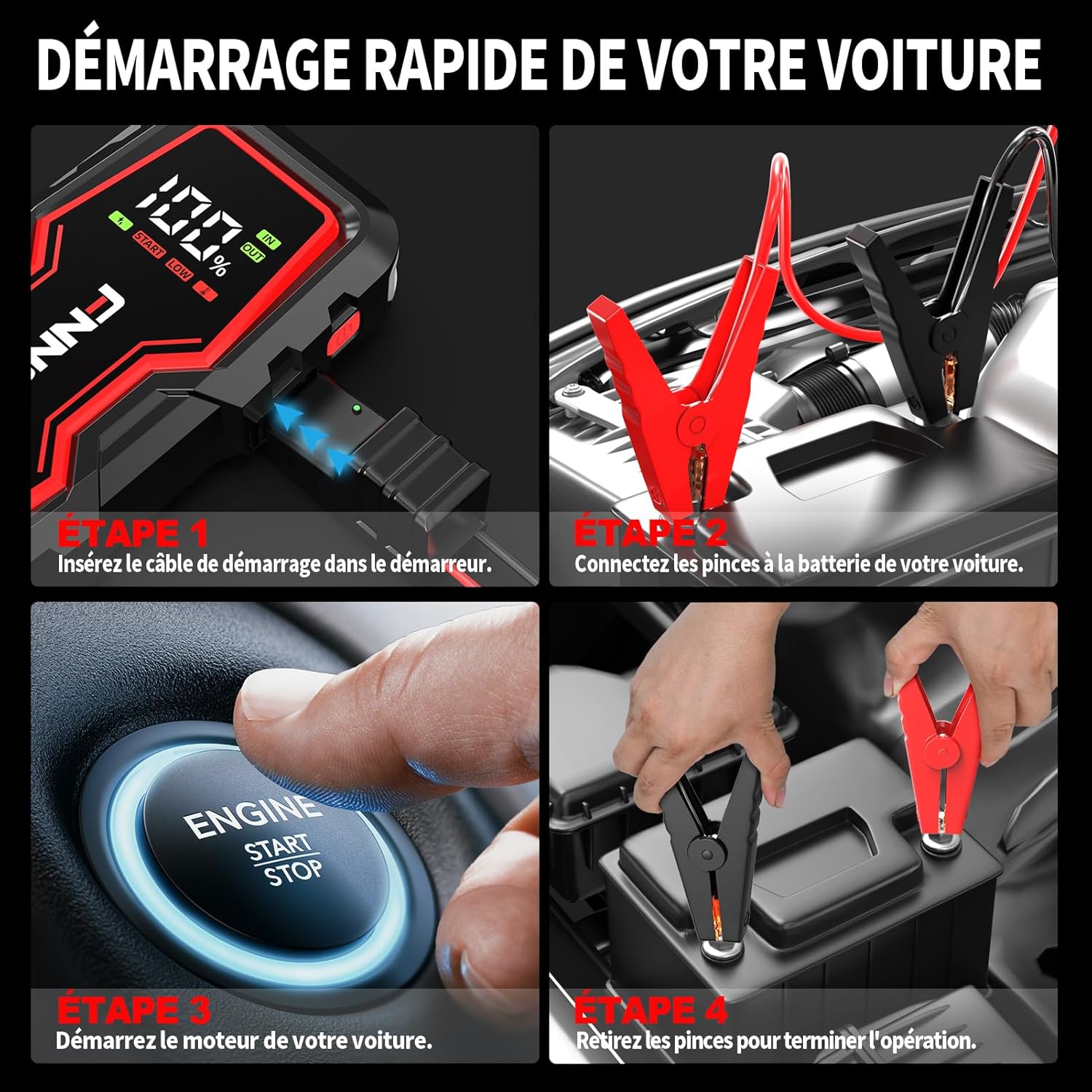 Booster Batterie Automobile 4000A | Ultra Résistant