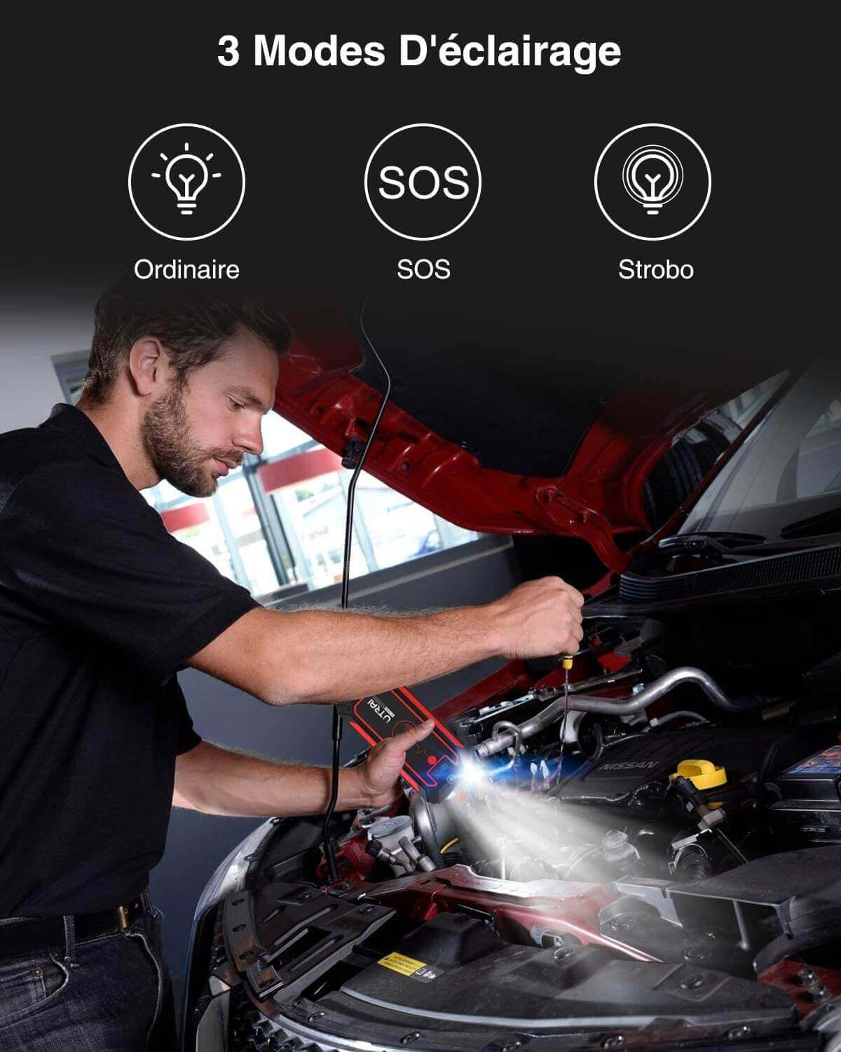 Booster Automobile 2500A | Haute Capacité 12V