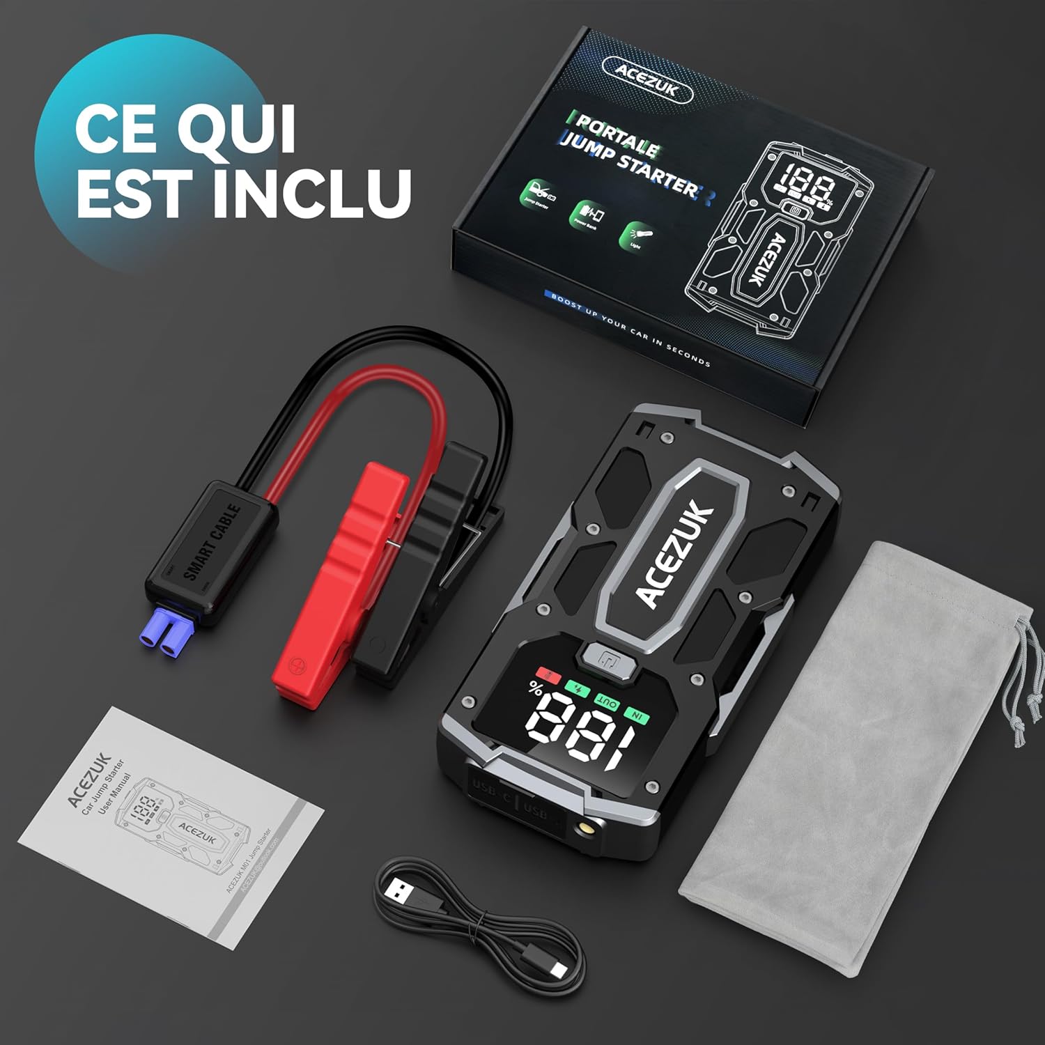 Booster Batterie Diesel 4000A | Haute Puissance 12V