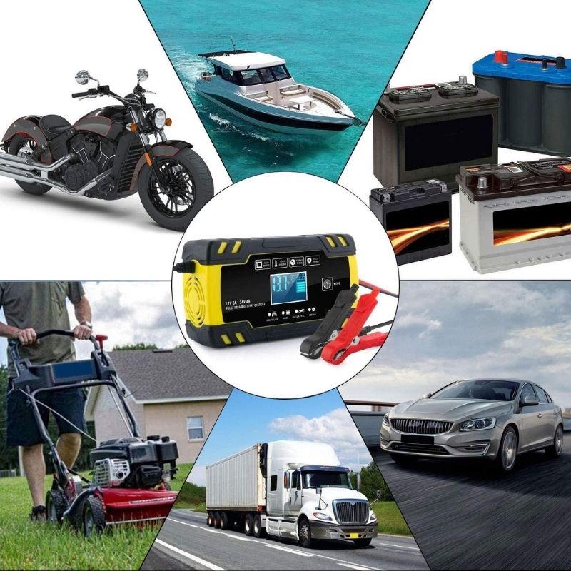 Chargeur Batterie Voiture 12V-24V 8A