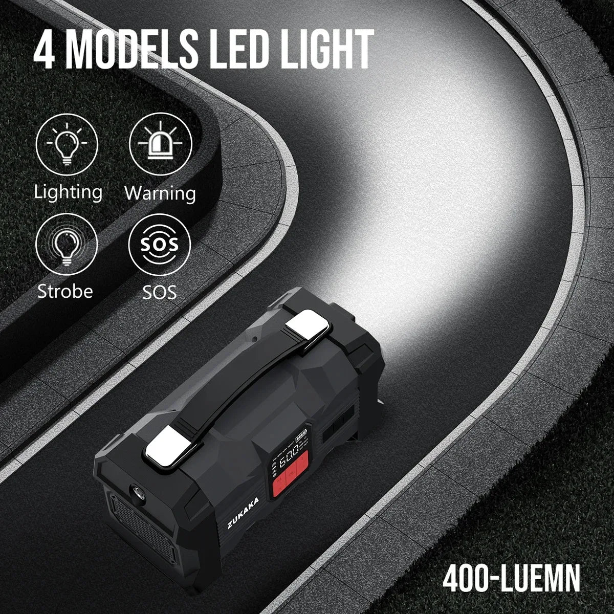 Booster Batterie Voiture 4000A | Puissance et Gonfleur Pneus