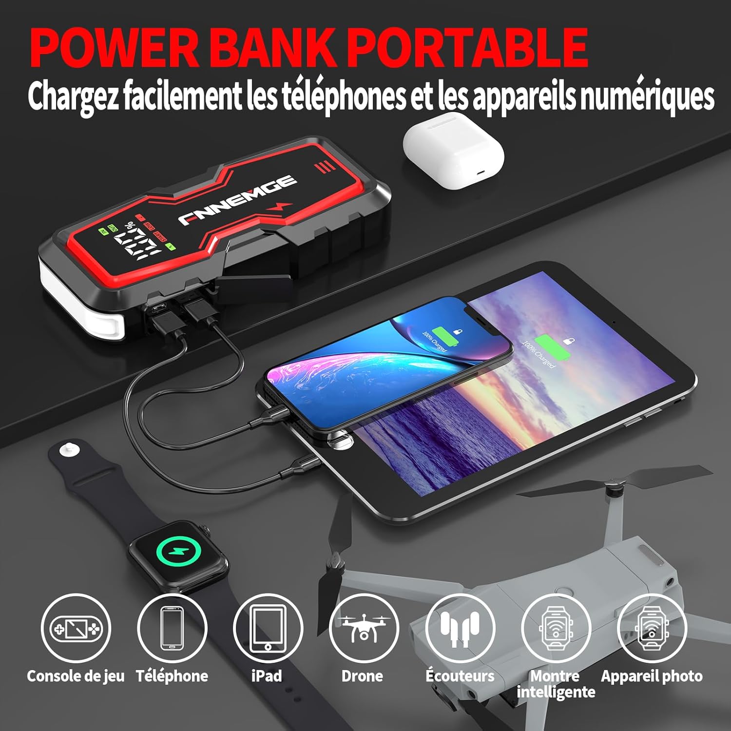 Booster Batterie Automobile 4000A | Ultra Résistant