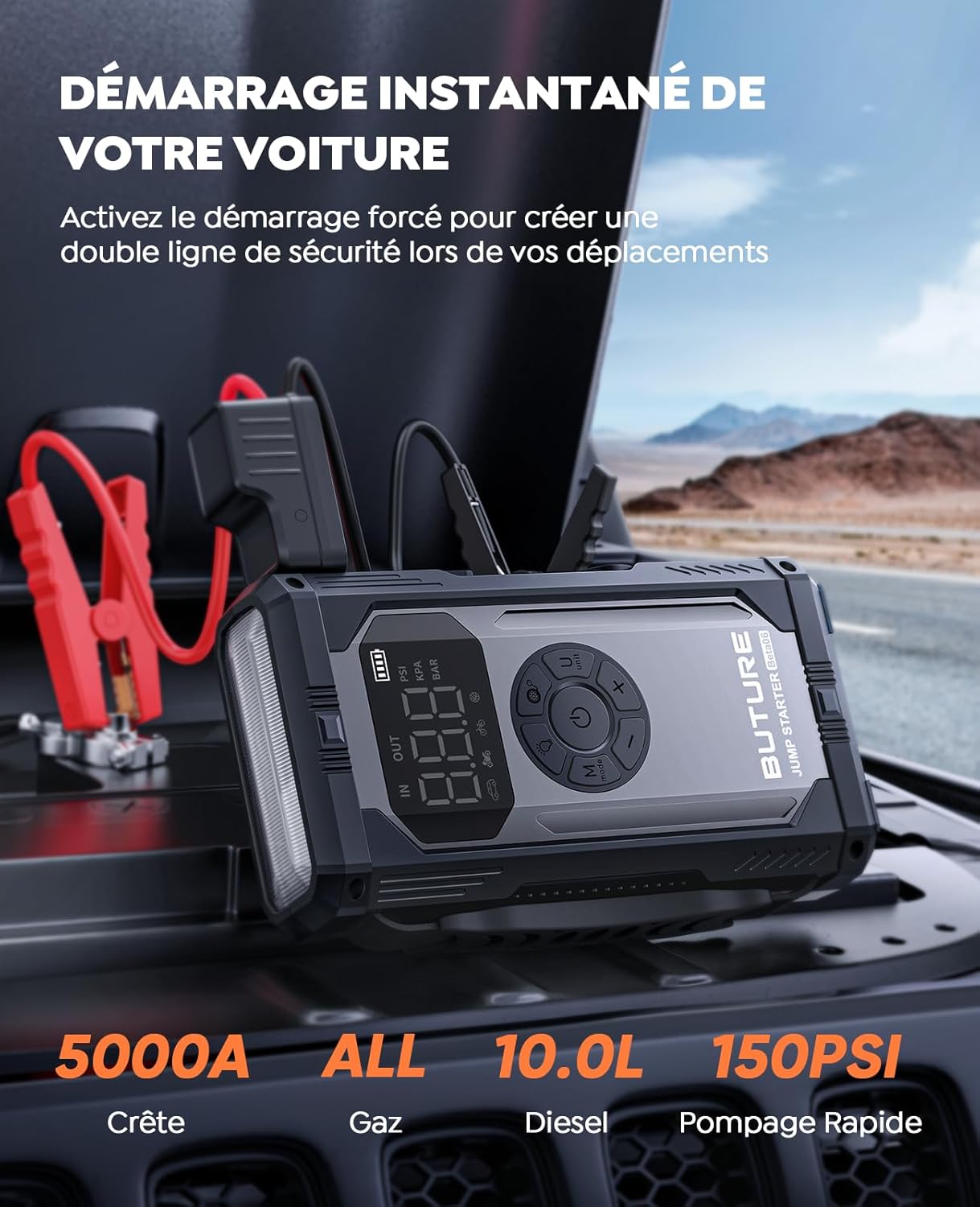 Booster Batterie Professionnel 4000A | Camionnette Robuste