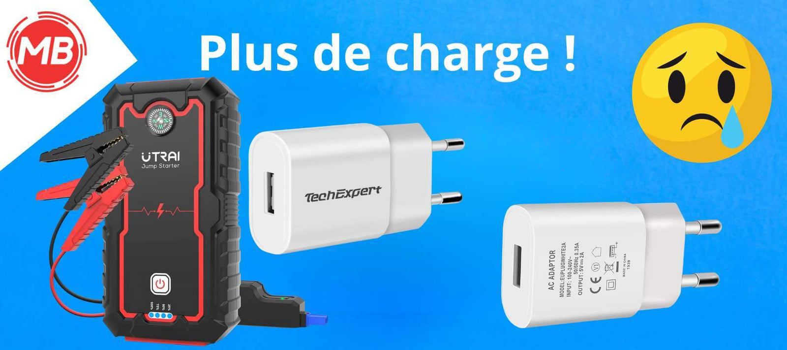 Chargeur externe 12V 2A pour Booster