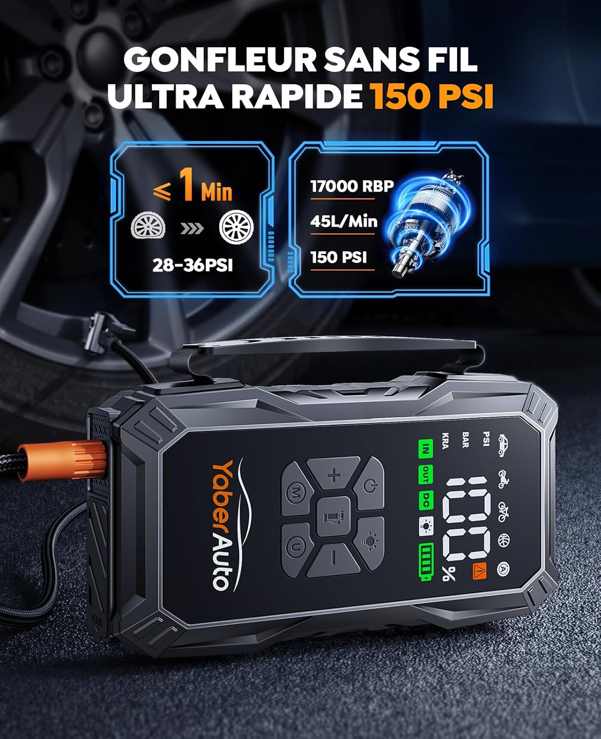 Booster Batterie Moto Lithium 5500A | Démarrage Puissant Tous Modèles